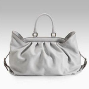 Fendi Frame Bag Gray Leather